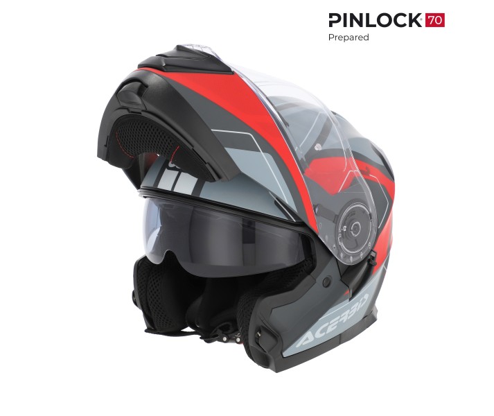 Casco Acerbis Serel Gris Rojo |0025201.295|