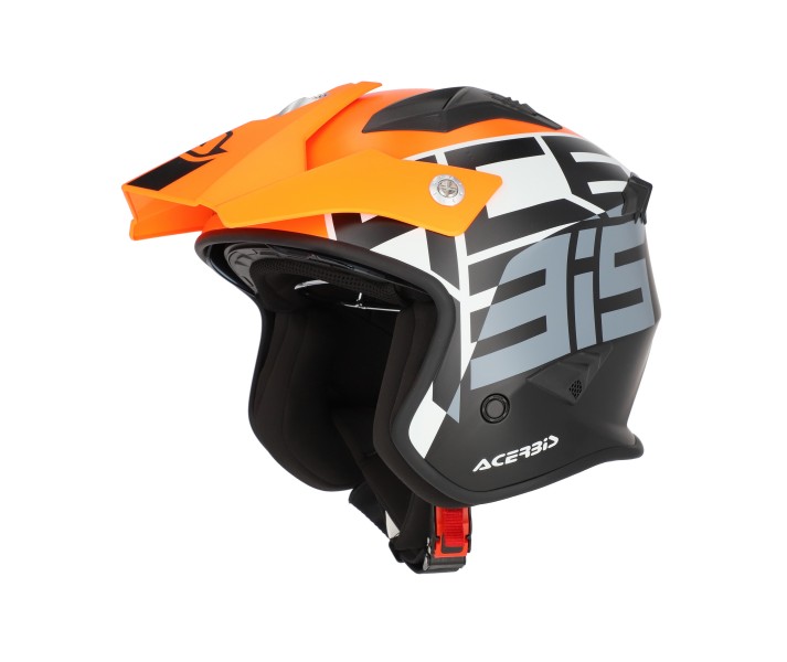 Casco Acerbis Jet Aria Graphic Naranja Fluor Negro |0026602.442|