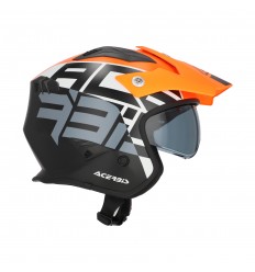Casco Acerbis Jet Aria Graphic Naranja Fluor Negro |0026602.442|
