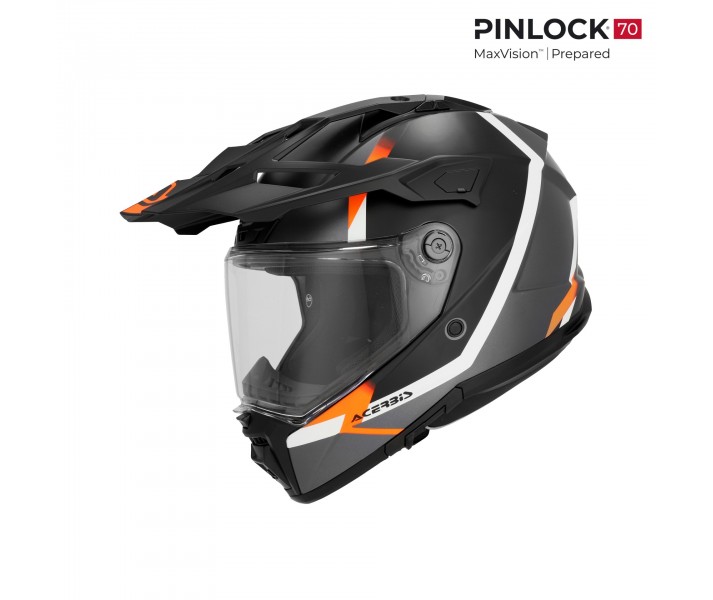 Casco Acerbis Attack Negro Naranja Fluor |0026630.446|