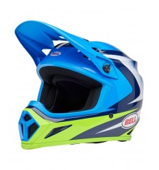 Casco Bell Mx-9 Mips Jackal Azul Brillo Amarillo |8009258006|