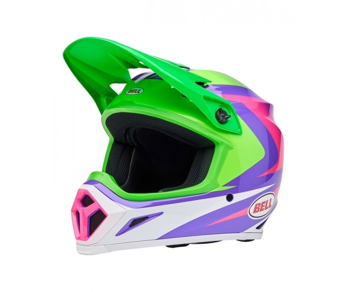 Casco Bell Mx-9 Mips Jackal Verde Púrpura Brillo |8009258011|