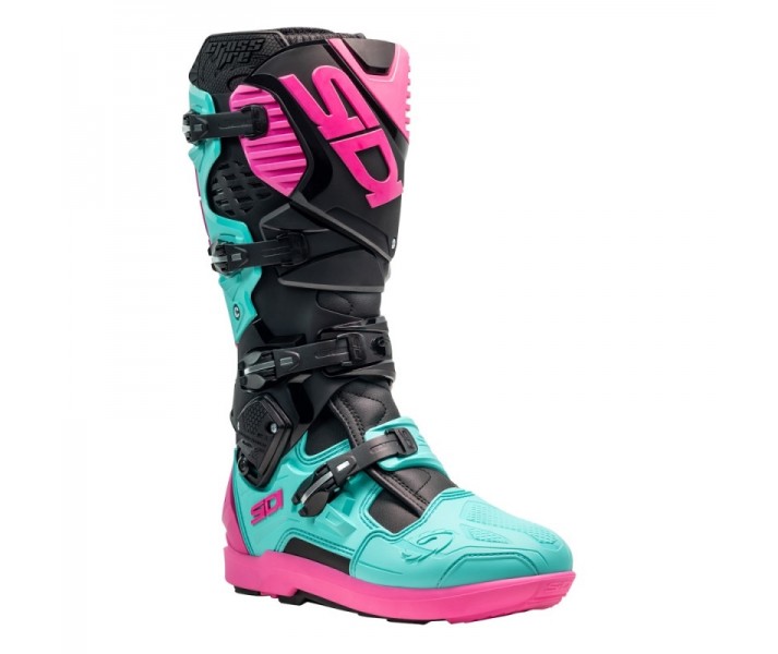 Botas Sidi Crossfire 3 Srs Negro Verde Mint Rosa |BOSOF32178|
