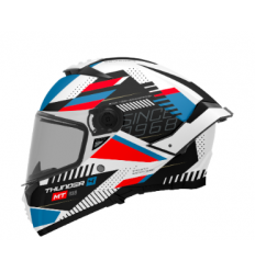 Casco Mt Thunder 4 Sv Luminence A7 Blanco Azul Rojo Brillo |1308C38071|