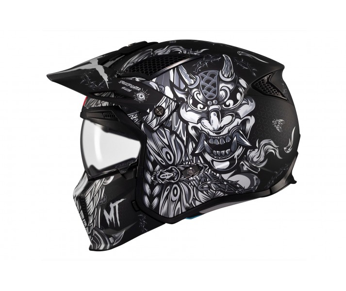 Casco Mt Streetfighter Sv S Hellish B2 Negro Gris Mate |1327B02122|