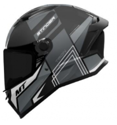 Casco Mt Stinger 2 Tron B12 Negro Gris Brillo |13343801121|