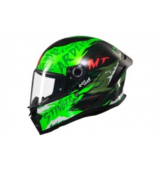 Casco Mt Stinger 2 Ardent C6 Negro Verde Fluor Brillo |1334B702611|