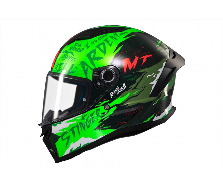 Casco Mt Stinger 2 Ardent C6 Negro Verde Fluor Brillo |1334B702611|