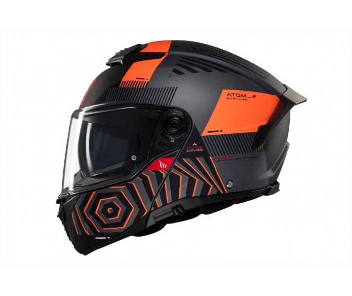 Casco Mt Atom 2 Sv Strange C4 Gris Naranja Mate |1335C22243|