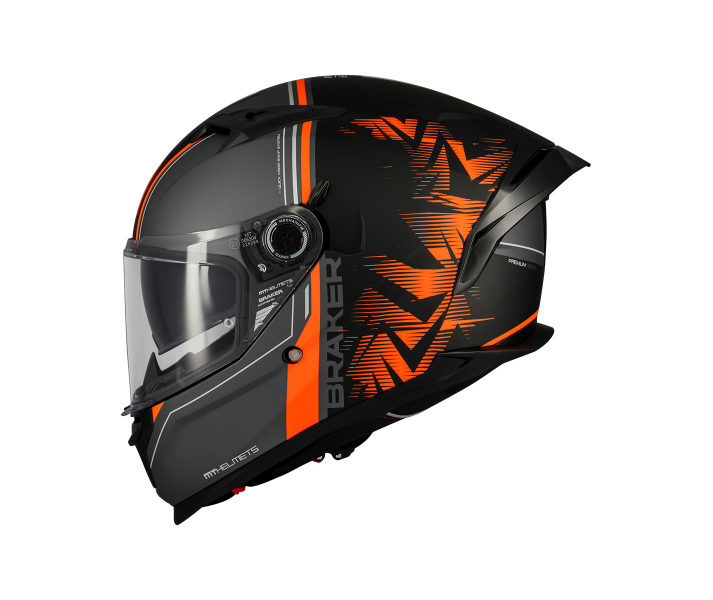 Casco Mt Braker Sv Charm B4 Negro Gris Naranja Mate |1346C40142|