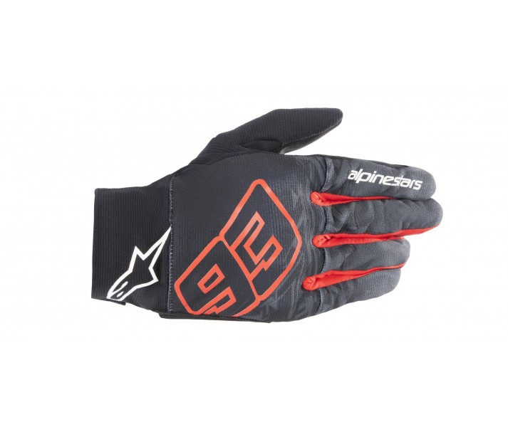 Guantes Alpinestars Aragon Negro Gris Rojo Brillo |3569920-1205|
