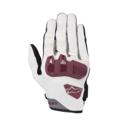 Guantes Alpinestars Mujer Chrome Blanco Borgoña |3580425-298|