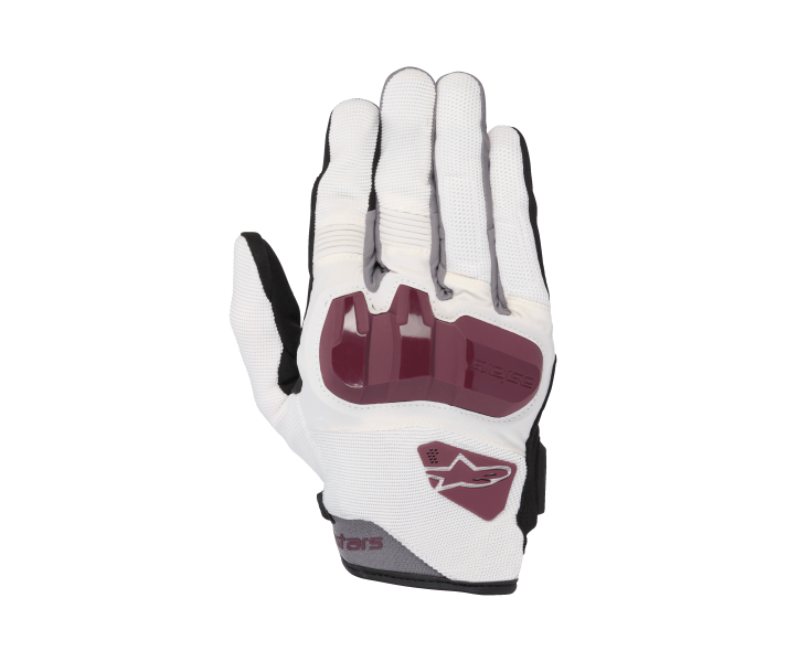 Guantes Alpinestars Mujer Chrome Blanco Borgoña |3580425-298|