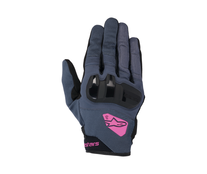 Guantes Alpinestars Mujer Chrome Asfalto Negro Morado |3580425-9227|