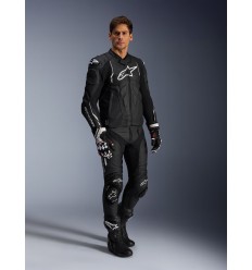 Chaqueta Alpinestars Dusk Leather Negro Blanco |3100425-12|