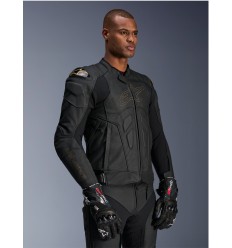 Chaqueta Alpinestars Dusk Leather Negro Láser |3100425-1478|
