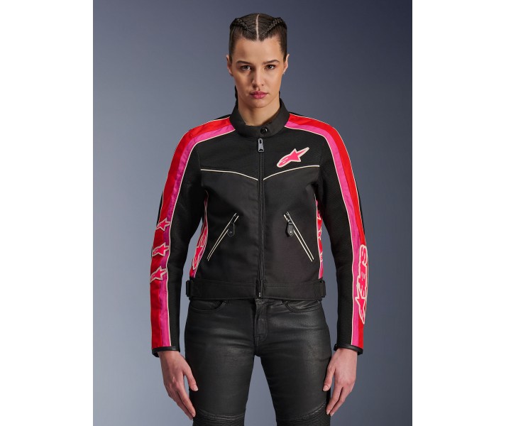 Chaqueta Alpinestars Mujer T-Dyno Air Negro Rojo Fucsia |3310725-1499|
