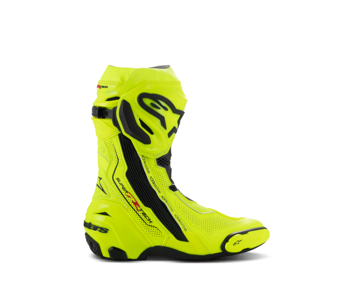 Botas Alpinestars Supertech R Vented Amarillo Fluor Negro |2220121-551|