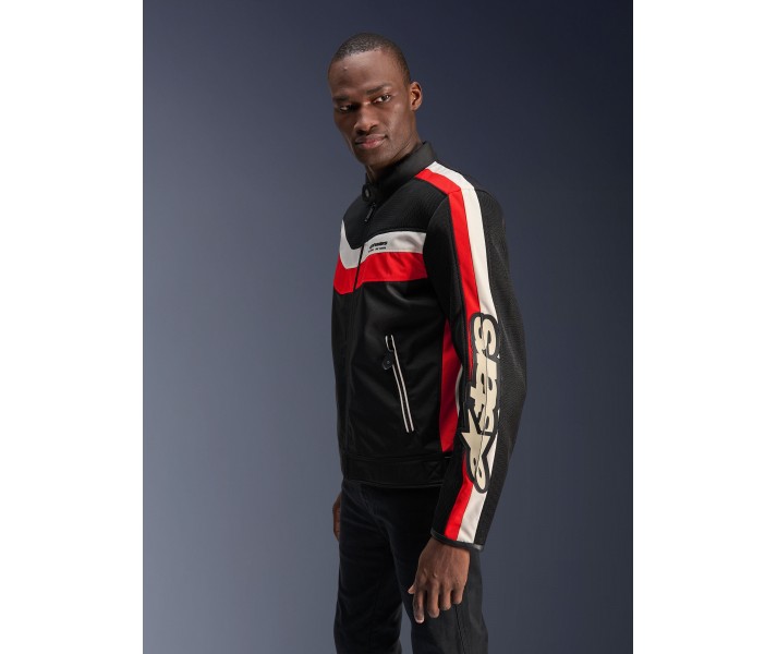 Chaqueta Alpinestars T-Dyno Air Negro Rojo Brillo Crudo |3301725-1486|