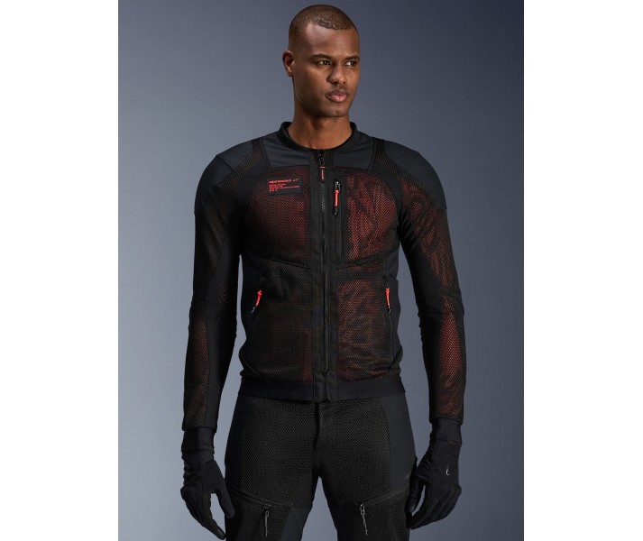 Chaqueta Alpinestars Troop-Air Pro Negro Rojo Fluor |3301125-1030|