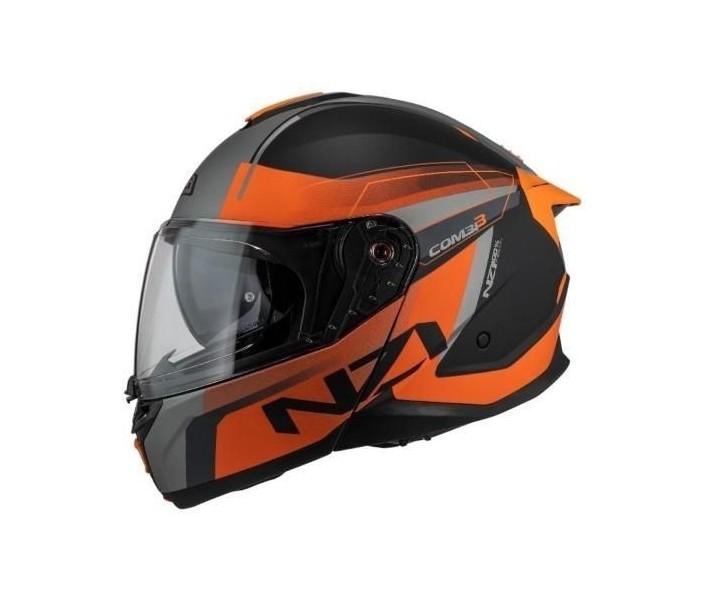 Casco Nzi Combi 3 Duo Daily Negro Antracita Naranja Mate