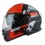 Casco Nzi Combi 3 Duo Metric Negro Rojo Blanco Mate