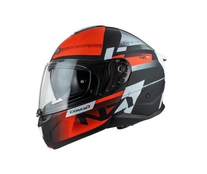 Casco Nzi Combi 3 Duo Metric Negro Rojo Blanco Mate