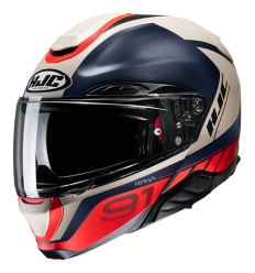 Casco Hjc Rpha91 Rafino Crema Azul Rojo |14757105|