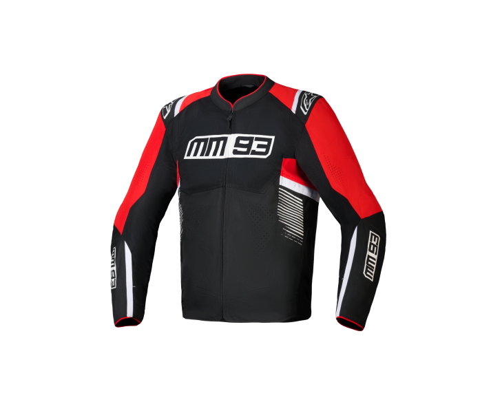Chaqueta Alpinestars Mm93 T-Sps Air V2 Negro Rojo Brillo Blanco |3302025-1342|