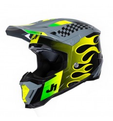 Casco Just1 J-40 Sixties Amarillo Negro Gris |6060170131003|