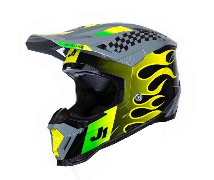 Casco Just1 J-40 Sixties Amarillo Negro Gris |6060170131003|