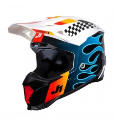 Casco Just1 J-40 Sixties Azul Negro Blanco |6060170101003|