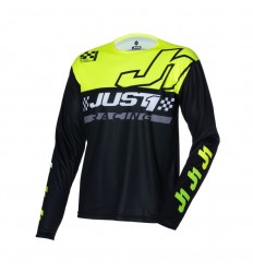 Camiseta Mx Just1 J-Command Competition Negro Amarillo Fluor