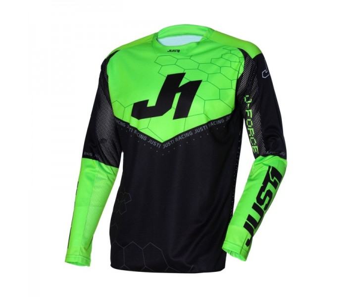 Camiseta Mx Just1 J-Force Hexa Verde Fluor Negro |6950020094004|