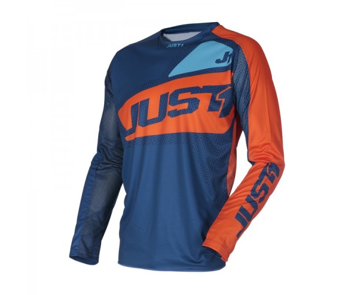 Camiseta Mx Just1 J-Force Vertigo Azul Naranja |6950020051002|