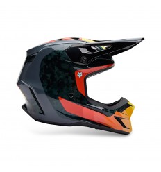 Casco Fox V3 Rs Grid Negro Naranja |33528-016|