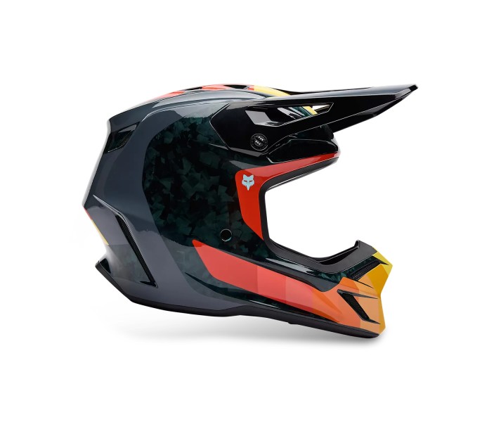 Casco Fox V3 Rs Grid Negro Naranja |33528-016|