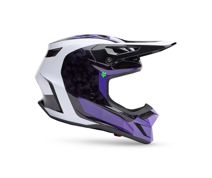 Casco Fox V3 Rs Grid Negro Morado |33528-166|