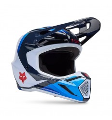 Casco Fox V3 Fade Blanco Azul |33529-059|