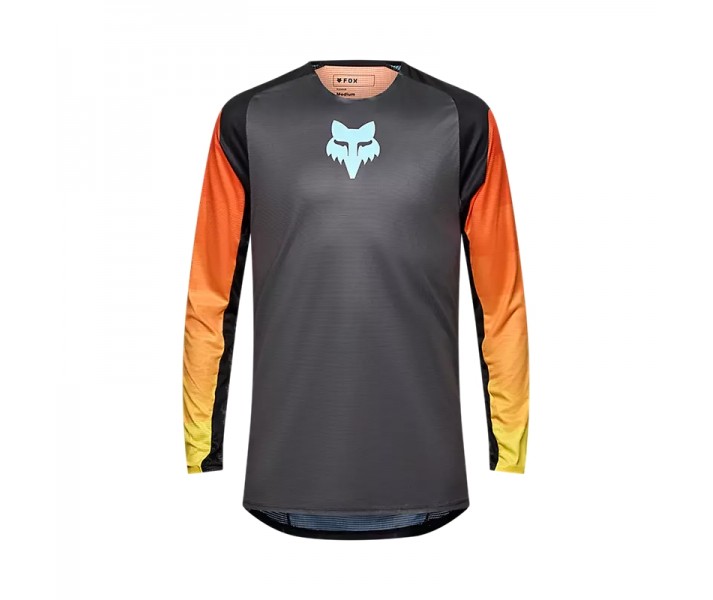 Camiseta Fox Flexair Grid Negro Naranja |33539-016|