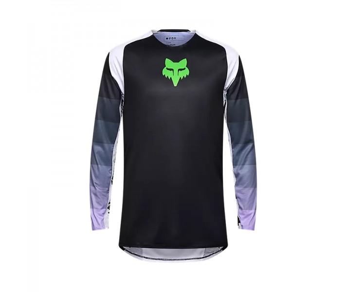 Camiseta Fox Flexair Grid Negro Morado |33539-166|