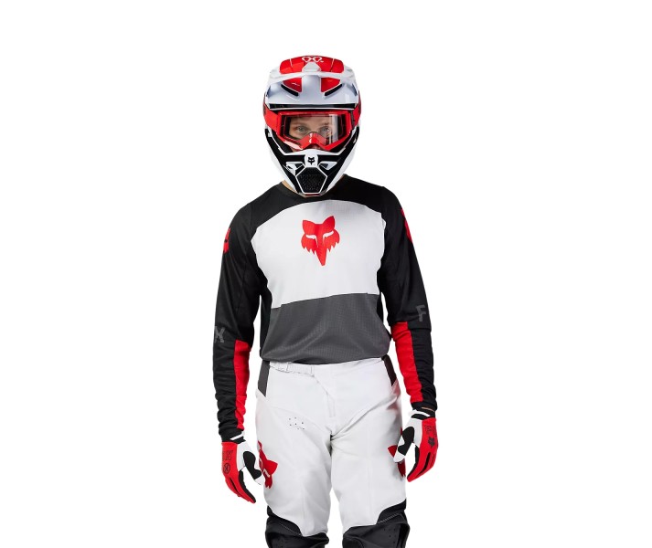 Traje Fox 180 Flow Blanco Rojo