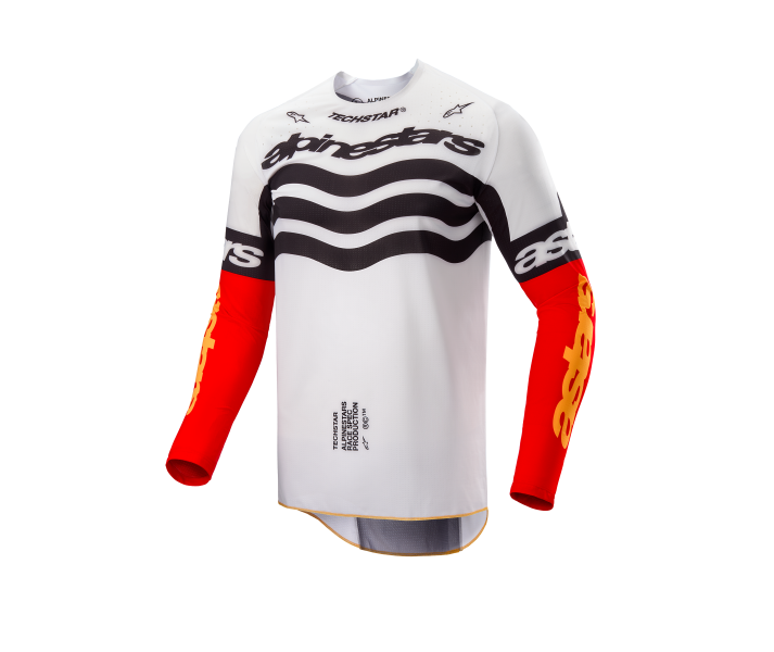 Camiseta Alpinestars Techstar Deep Negro Blanco Rojo |3761925-1532|