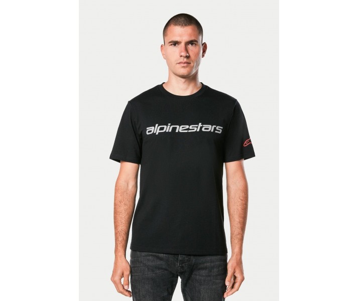 Camiseta Alpinestars Linear Wordmark 2.0 Csf Negro Gris Rojo |1214-73110-113|