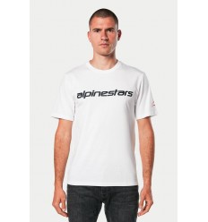 Camiseta Alpinestars Linear Wordmark 2.0 Csf Blanco Rojo Negro |1214-73110-231|