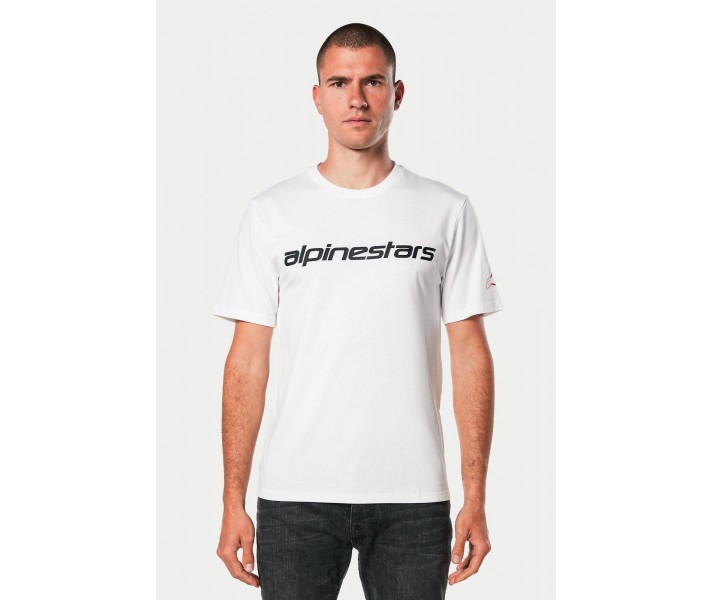 Camiseta Alpinestars Linear Wordmark 2.0 Csf Blanco Rojo Negro |1214-73110-231|