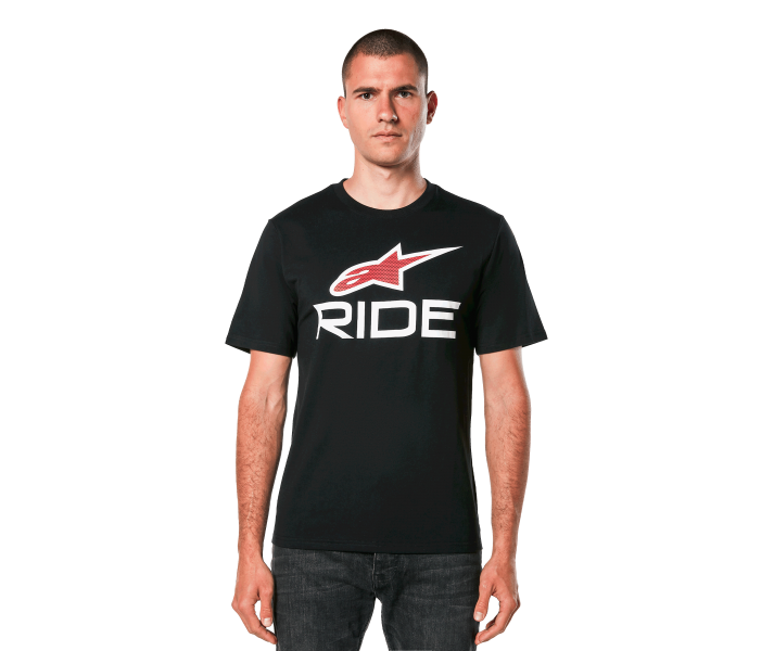 Camiseta Alpinestars Ride 4.0 Csf Negro Blanco Rojo |1214-73112-123|