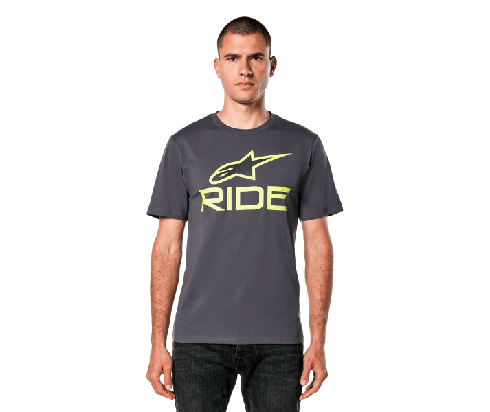 Camiseta Alpinestars Ride 4.0 Csf Carbón Lima Negro |1214-73112-1845|