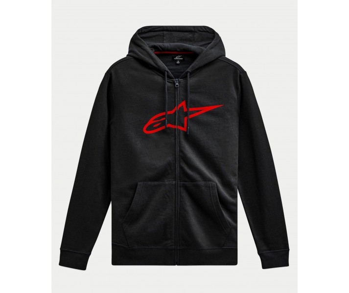 Sudadera Alpinestars Ageless Zip V3 Negro Rojo |1244-51490-1030|