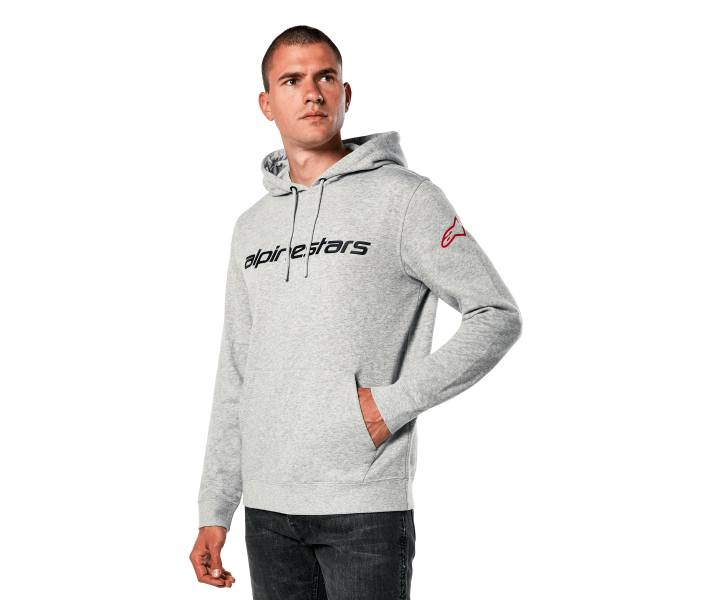 Sudadera Alpinestars Linear Wordmark V3 Gris Rojo Negro |1244-52040-1131|